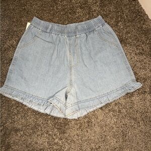 Light Blue Denim Women's Shorts
